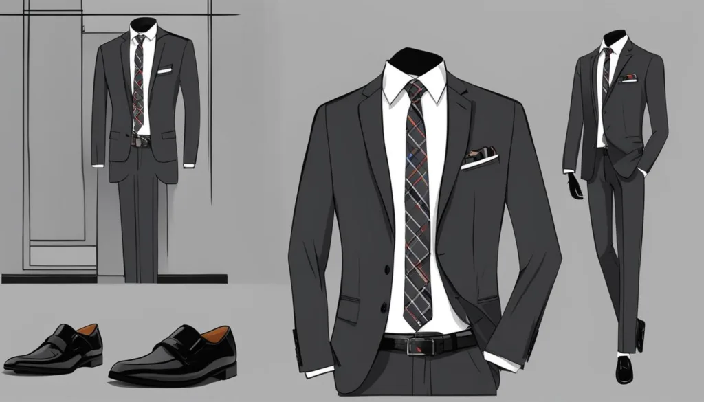 Accessorizing Slim Fit Charcoal Suits