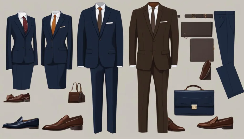 Accessorizing a Navy Suit with Brown Shoes