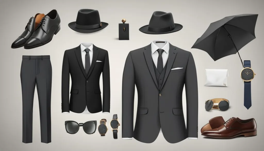 Accessorizing charcoal suits for professional mixers