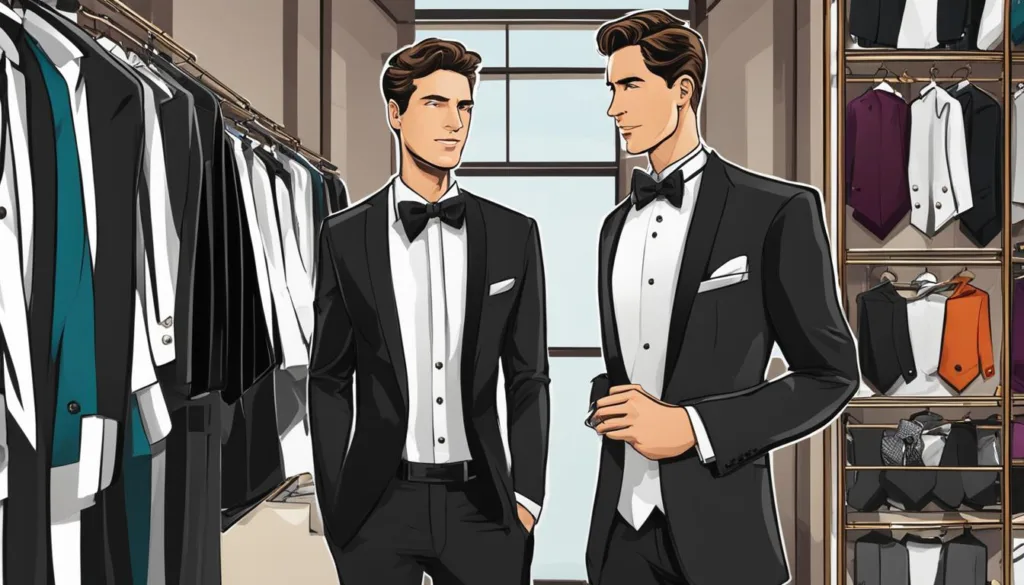 Accessory choices in tuxedo rental
