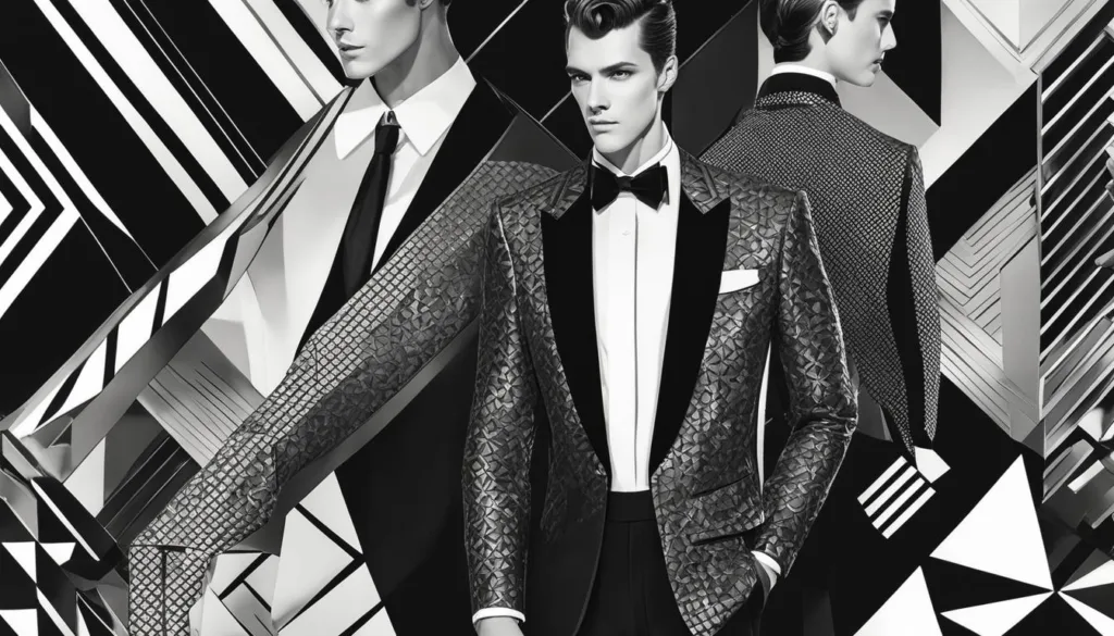 Art Deco tuxedo designs
