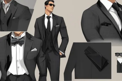 Black tie pocket square styles