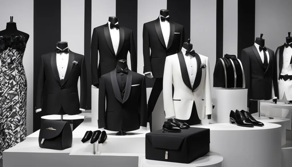 Black tie tuxedo rental options