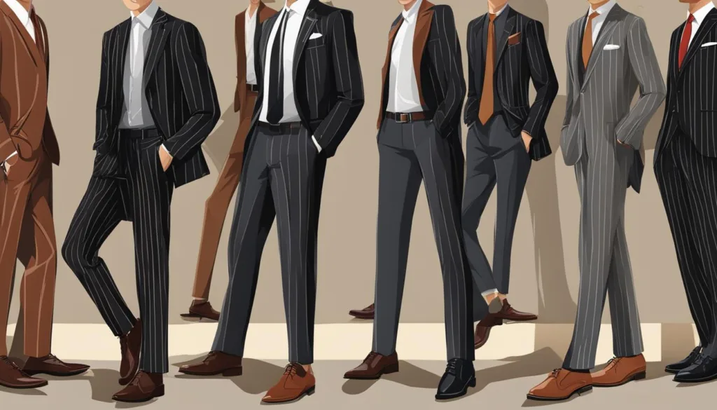 Business appropriate shoes for pinstripe suits
