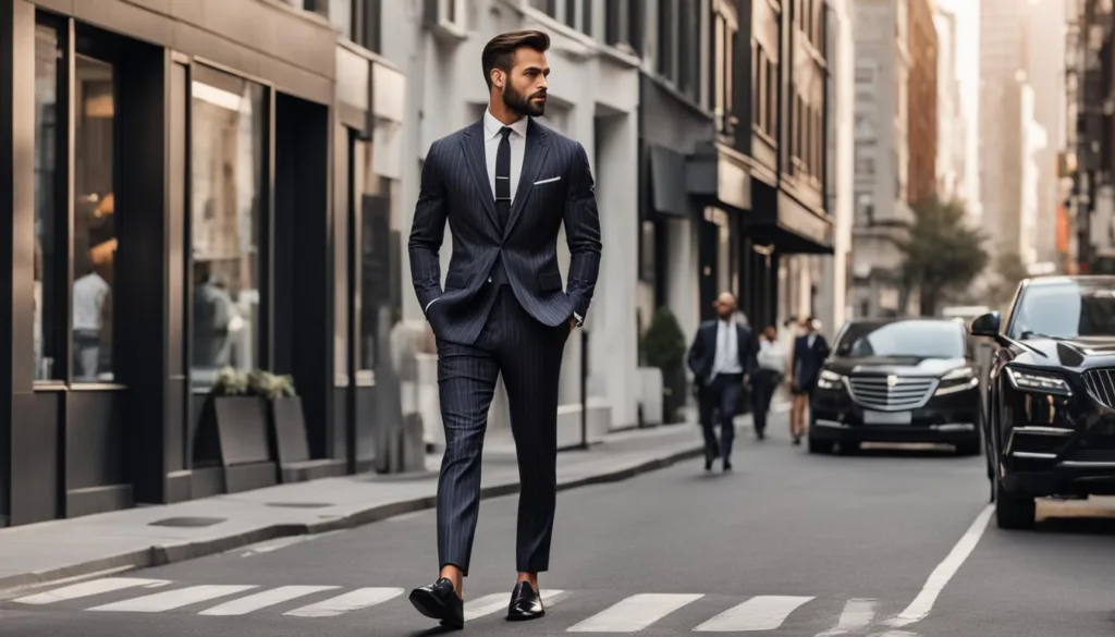 Casual Pinstripe Suit Style