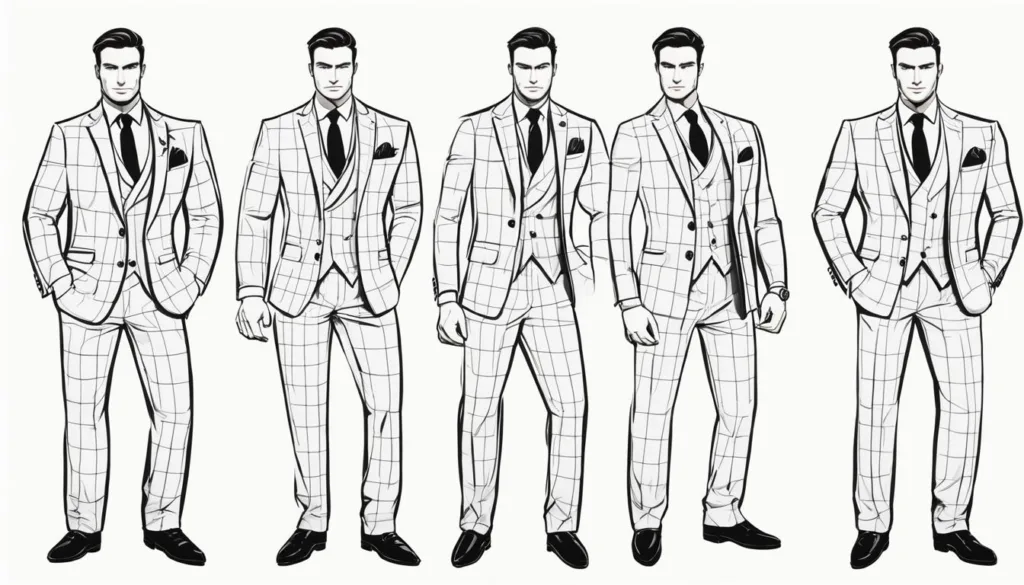 Casual Windowpane Check Suit Style