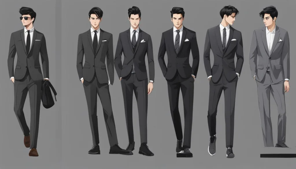 Charcoal Suit Evolution on Runway