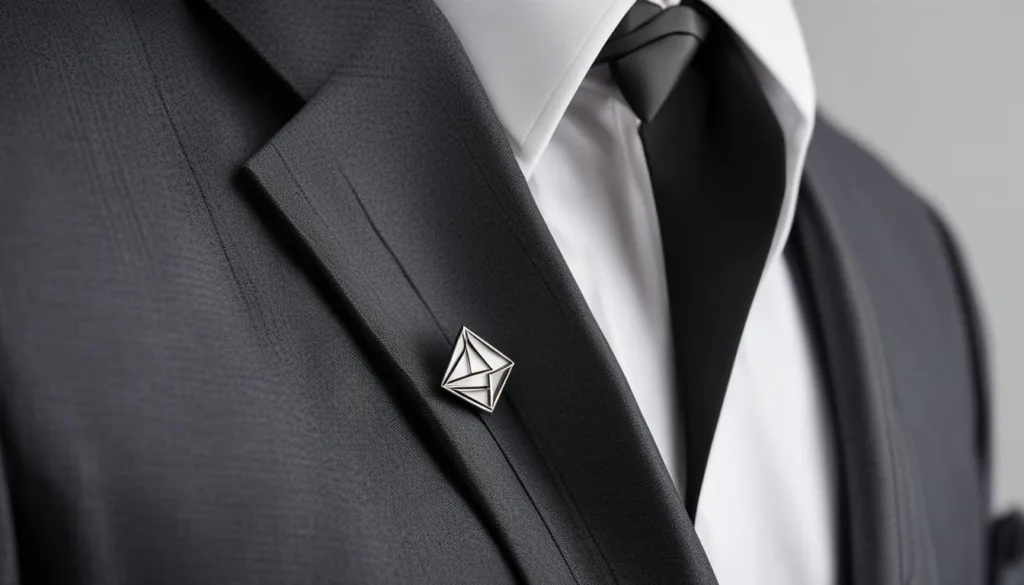 Charcoal Suit Lapel Pin