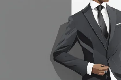 Charcoal suit for client meetings