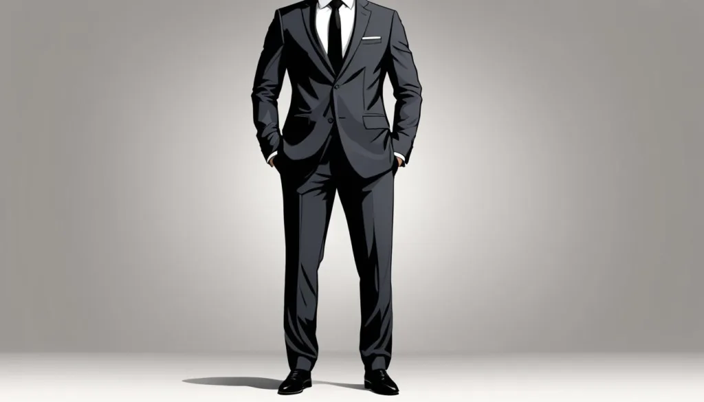 Charcoal suit for interviews