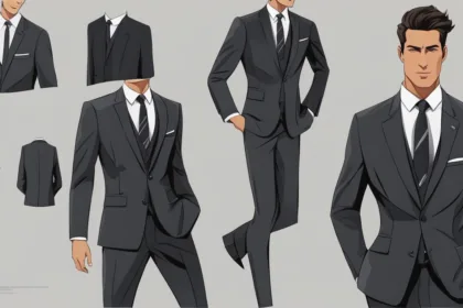 Charcoal suit for seminars