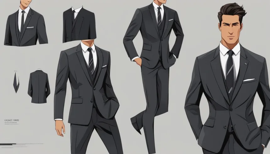 Charcoal suit for seminars