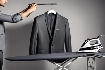 Charcoal suit ironing techniques