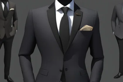 Charcoal suit pocket squares