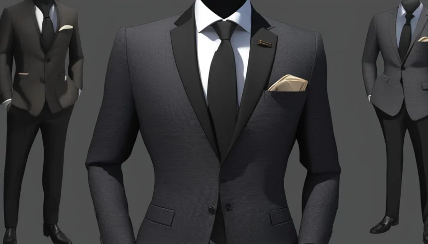 Charcoal suit pocket squares