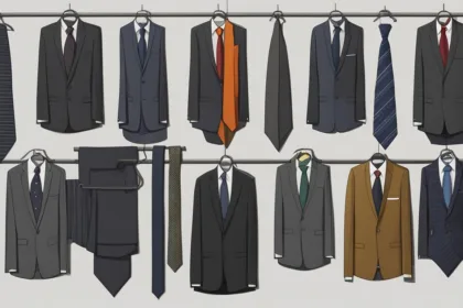 Charcoal suit tie pairings