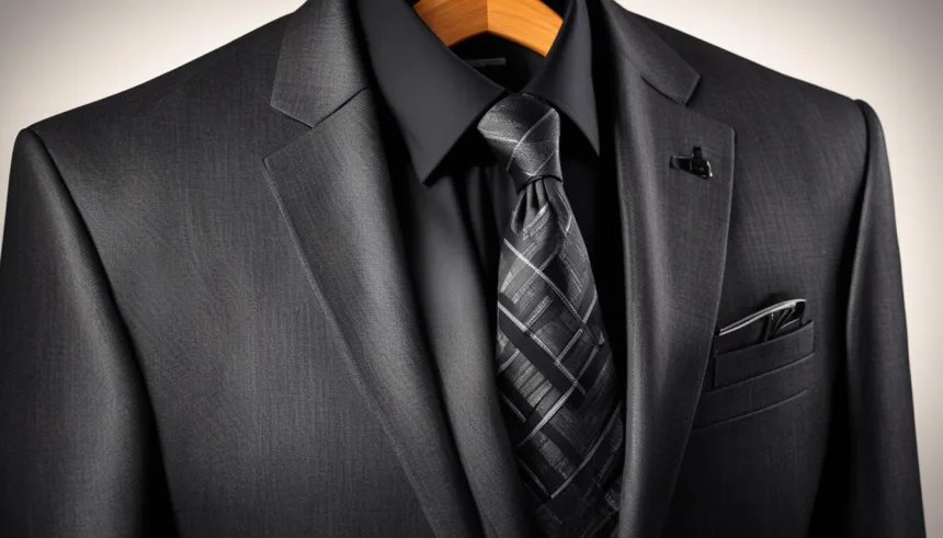 Charcoal suit wrinkle removal