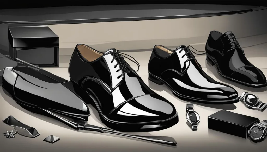 Choosing black tie event accessory choices with formal footwear