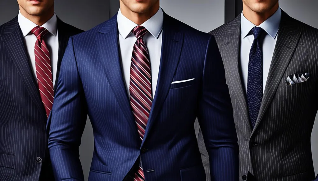 Choosing ties for pinstripe suits