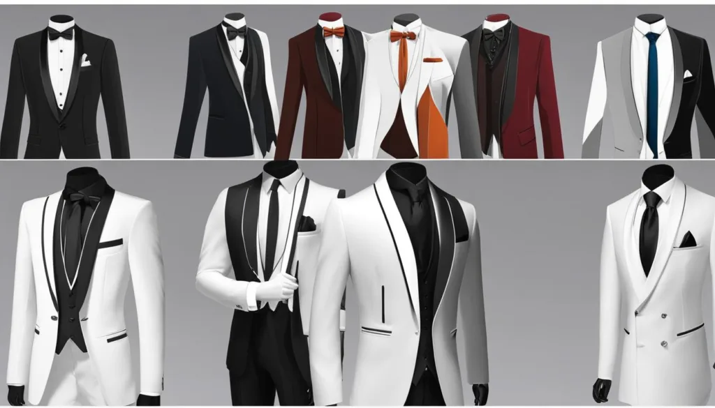 Comparative Analysis of Tuxedo Lapel Styles