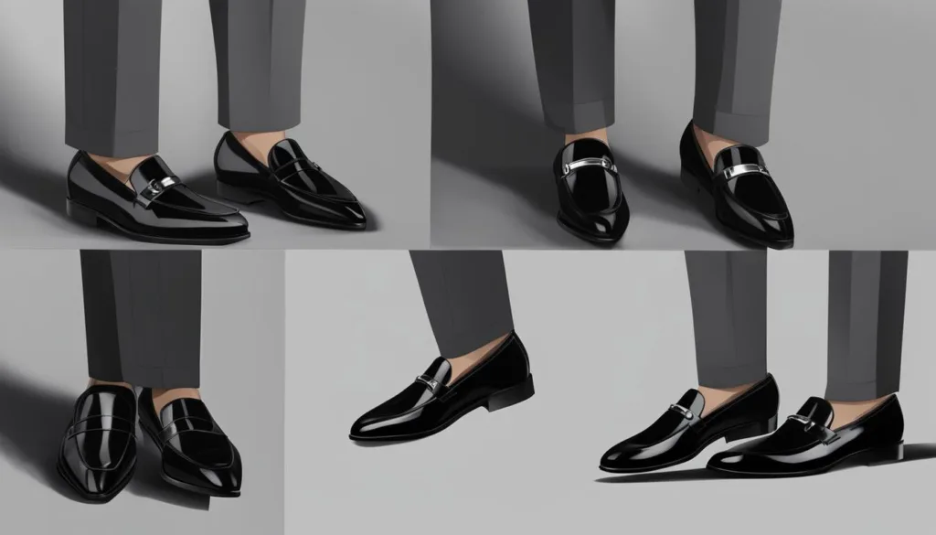 Contemporary shoe trends for charcoal suits