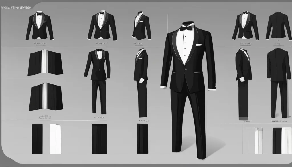 Contemporary slim fit tuxedo styles