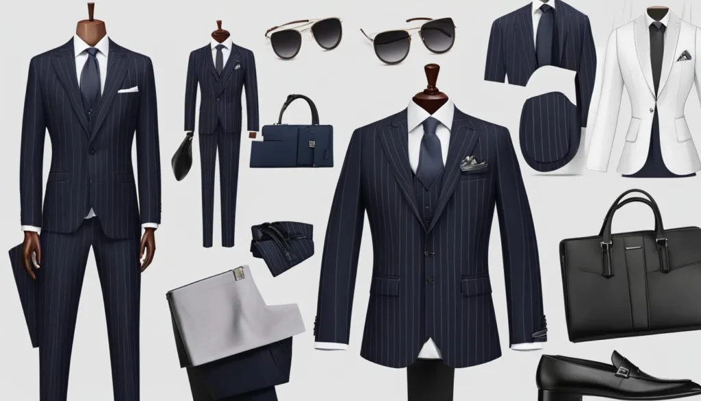 Coordinating Pieces with Pinstripe Suit