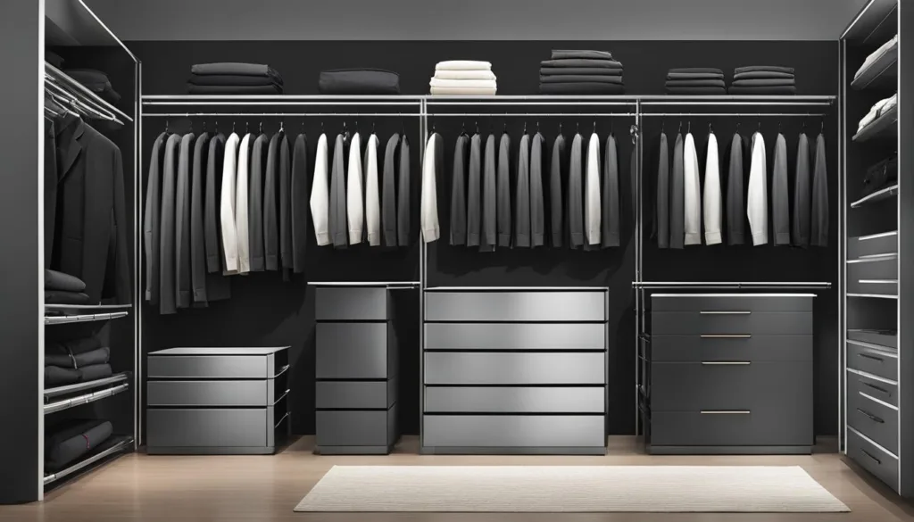 Creative charcoal suit storage solutions