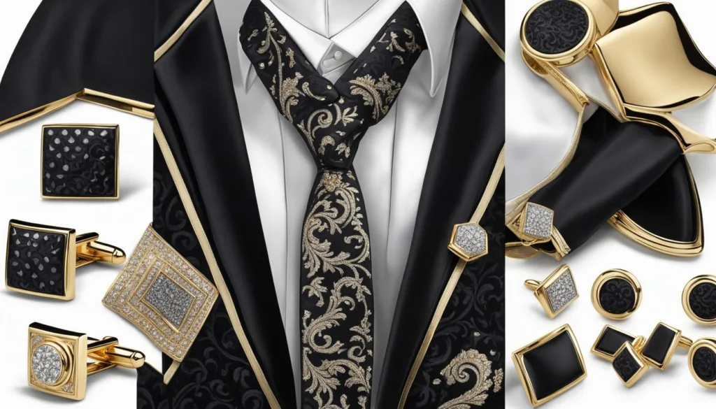Cufflink selection for velvet tuxedos