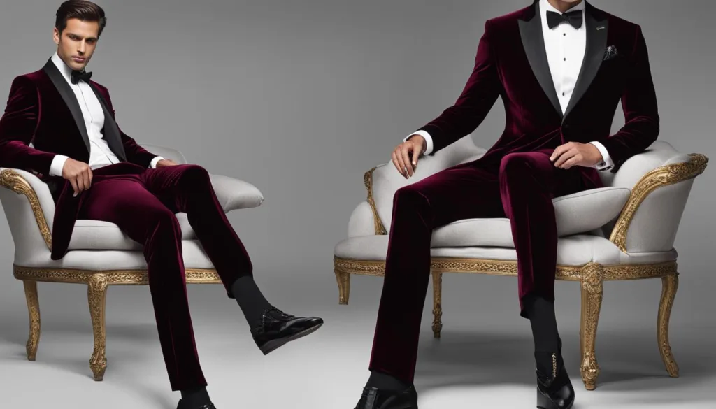 Custom designer velvet tuxedos