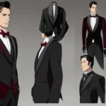 Designer velvet tuxedo suits