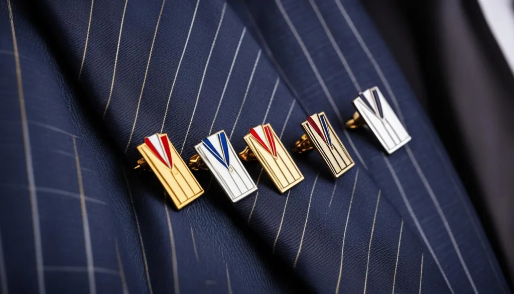 Elegant Gold and Silver Stick Lapel Pins