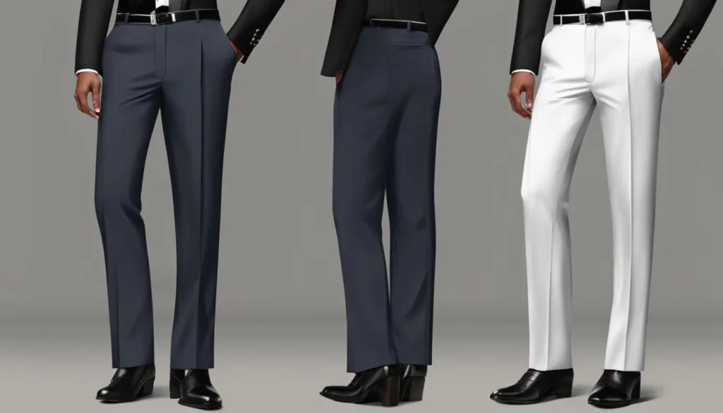 Elegant modern fit tuxedo trousers