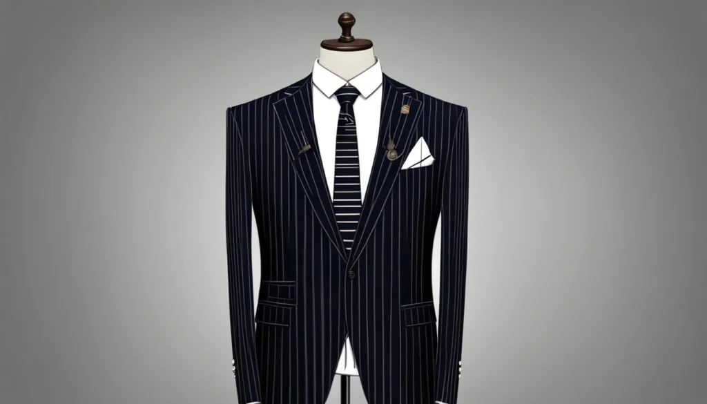 Elegant suspender designs for pinstripe suits