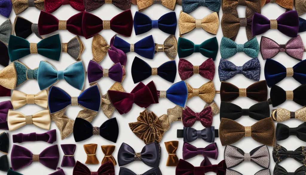 Elegant velvet bow tie selections