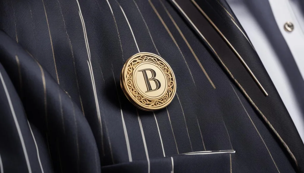 Formal lapel pin styles for business attire