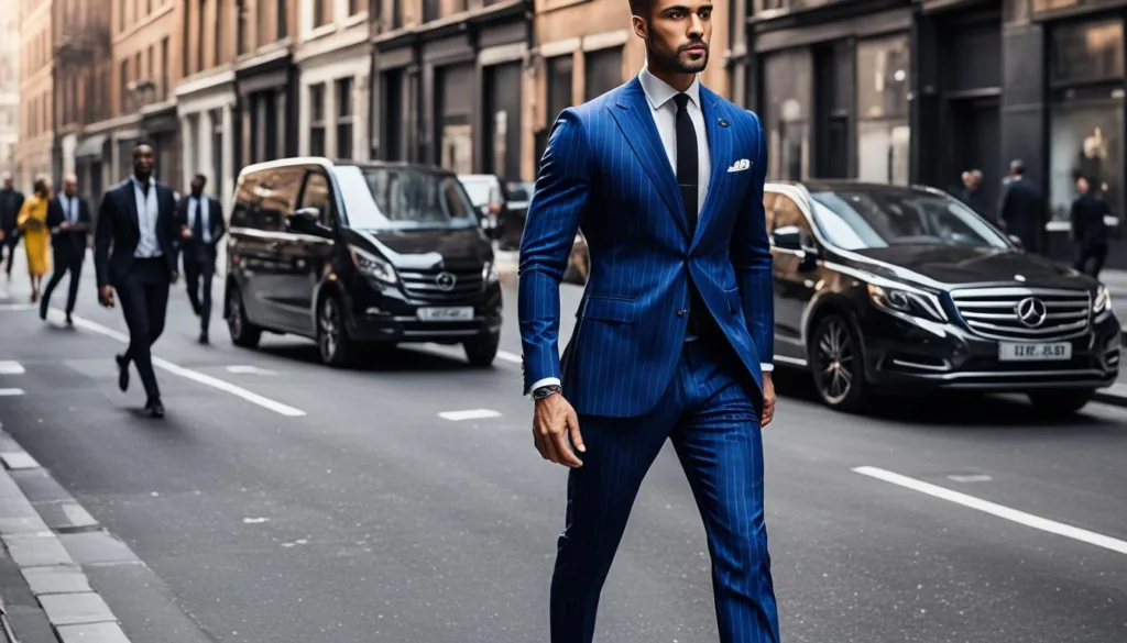 Innovative Royal Blue Pinstripe Suit Trends
