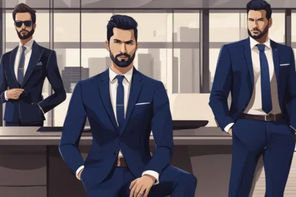 Latest trends in navy business suits