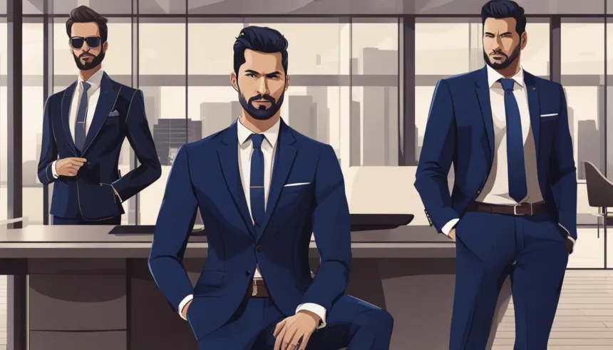 Latest trends in navy business suits