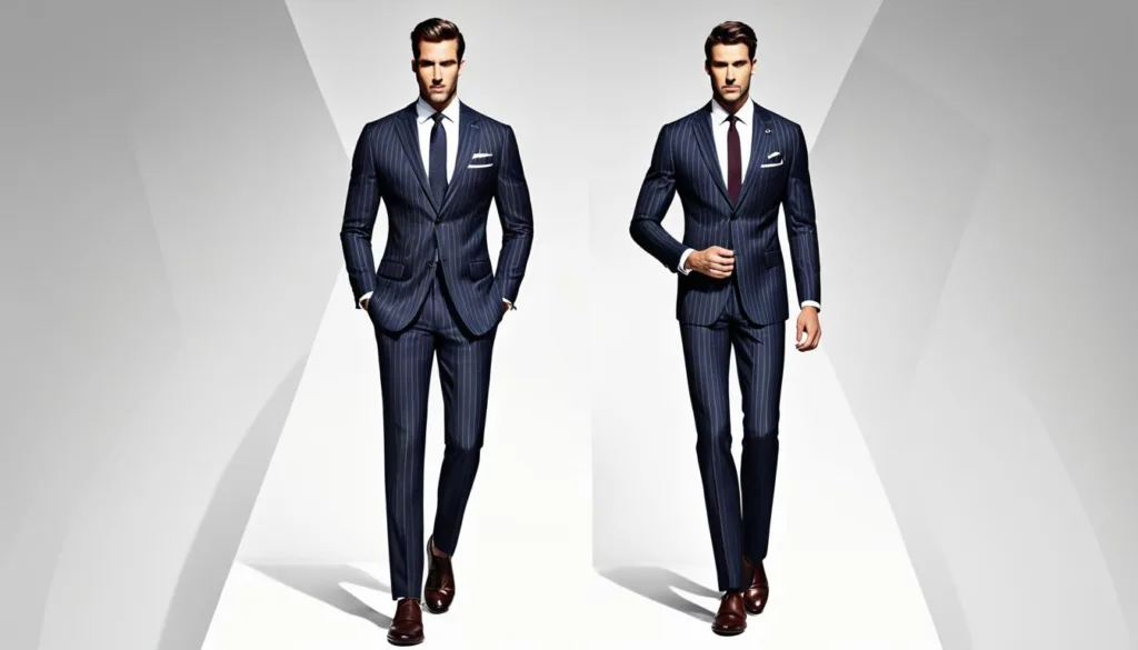 Modern Pinstripe Suit for Winter