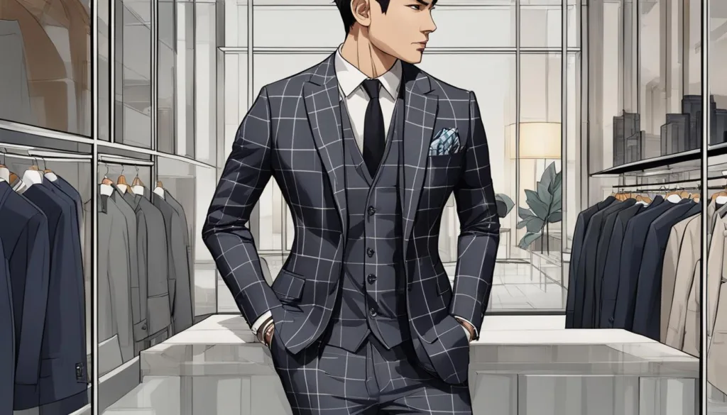 Modern Windowpane Suit Jacket Styles