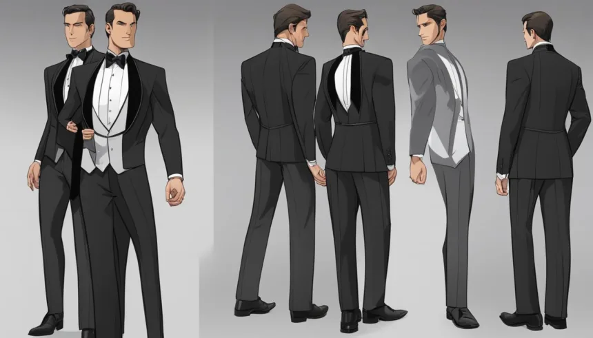 Modern fit tuxedo for tall men
