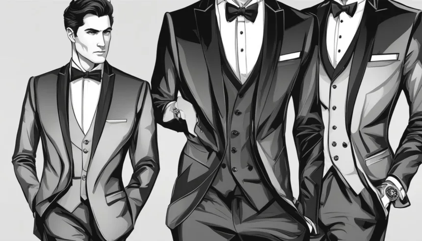 Modern fit tuxedo style guides