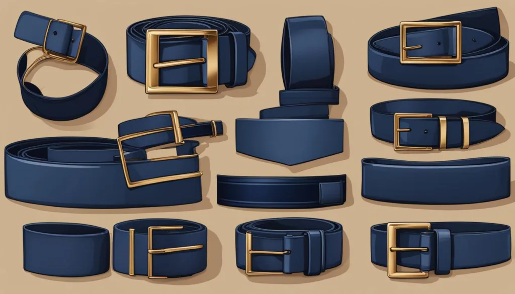 Navy Business Suit Belt Varieties