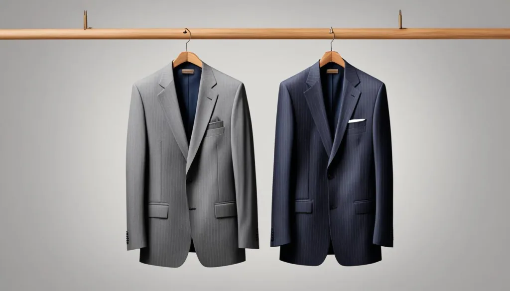 Navy and Grey Pinstripe Suits