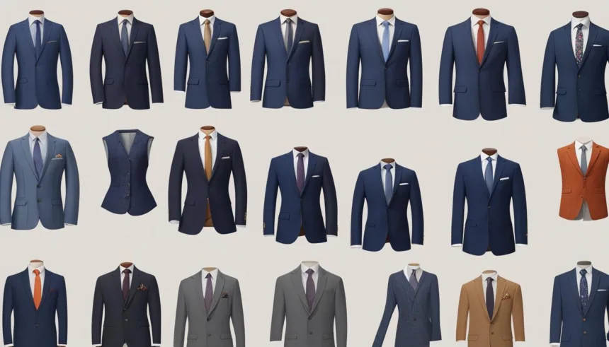 Navy business suit seasonal trends