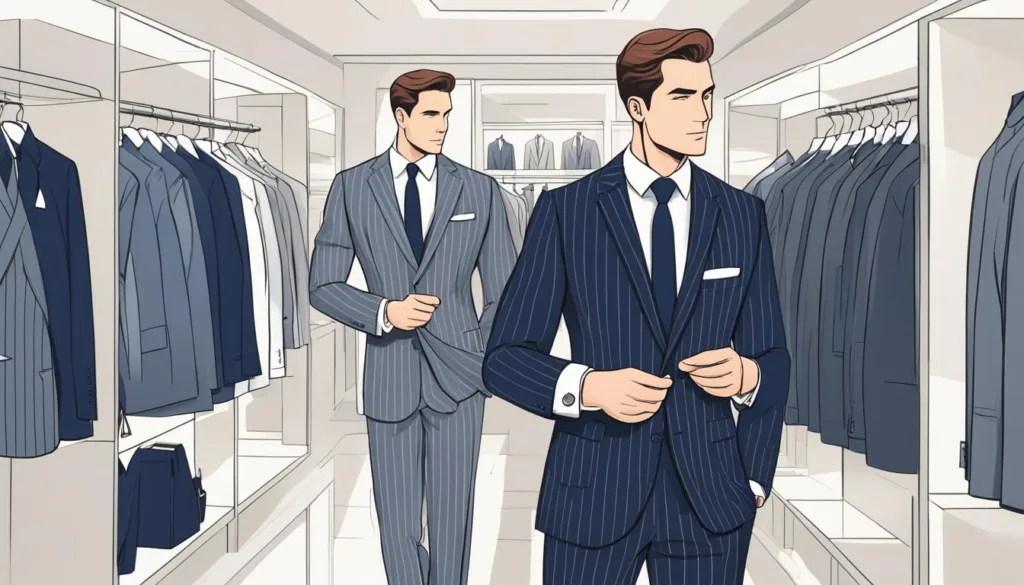 Pinstripe Suit Selection for Client Meetings
