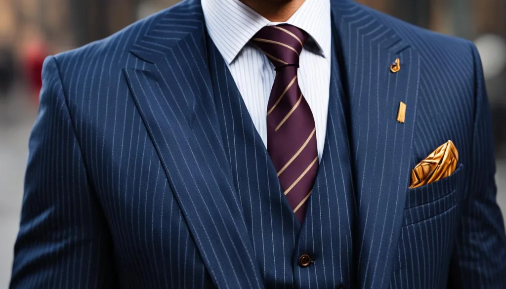 Pinstripe Suit and Tie Combination