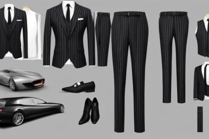 Pinstripe suit 3 piece sets