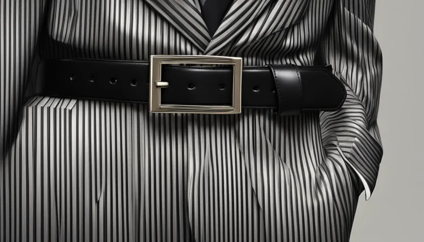 Pinstripe suit belt options